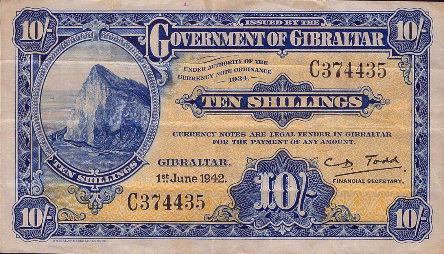 Gibraltar 10 1942 VF P-14/b